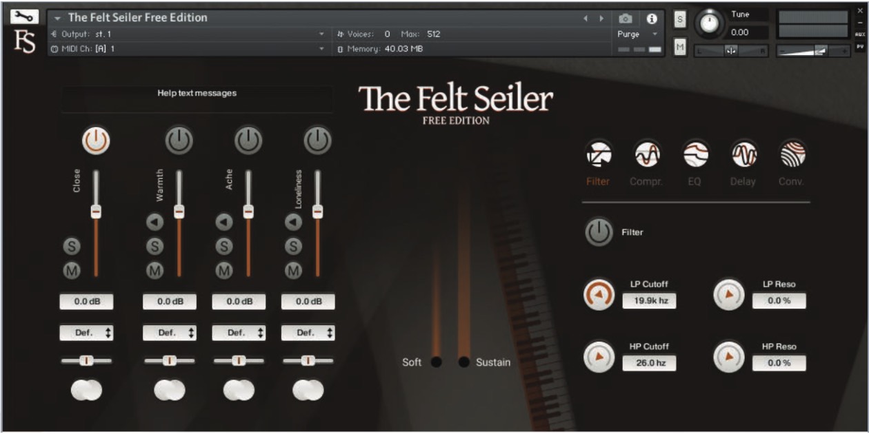 The Felt Seiler Free Edition Strezov Sampling. Librería gratuita de piano para Kontakt