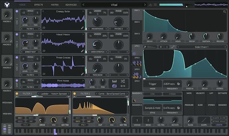 instrumento virtual gratis Vital Audio (sintetizador)