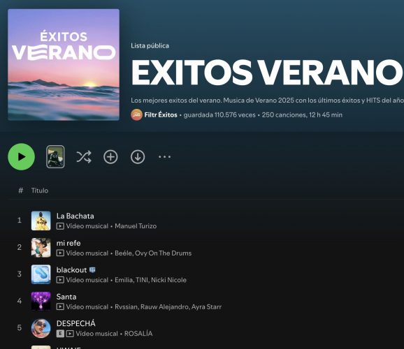 Playlists editoriales, algorítmicas y de discográficas