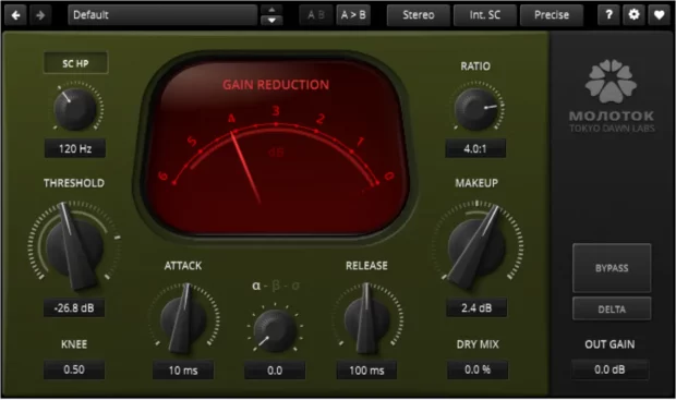Molot free compressor from Vladg Sound and Tokyo Dawn Records