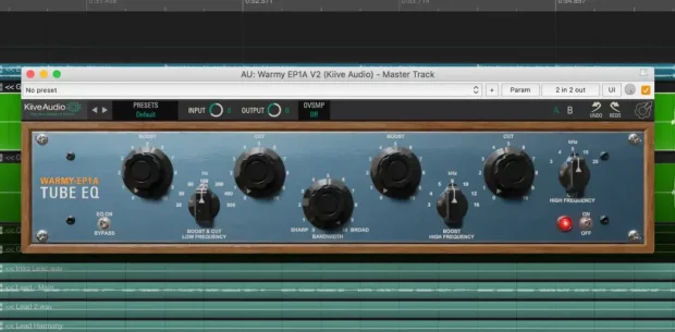 Warmy EP1A from Kiive Audio, free emulation of the Pultec EQP-1A